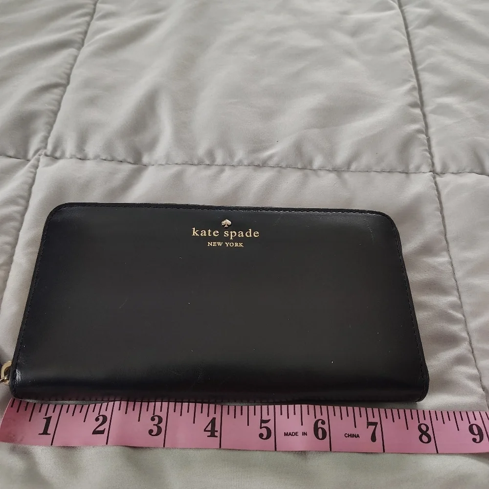 Kate Spade Black Zip-Around Wallet